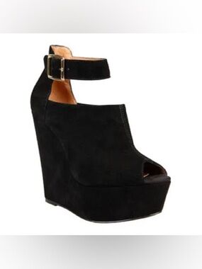 Steve Madden Kennyya Suede Platform Wedge Heels- Size 6
